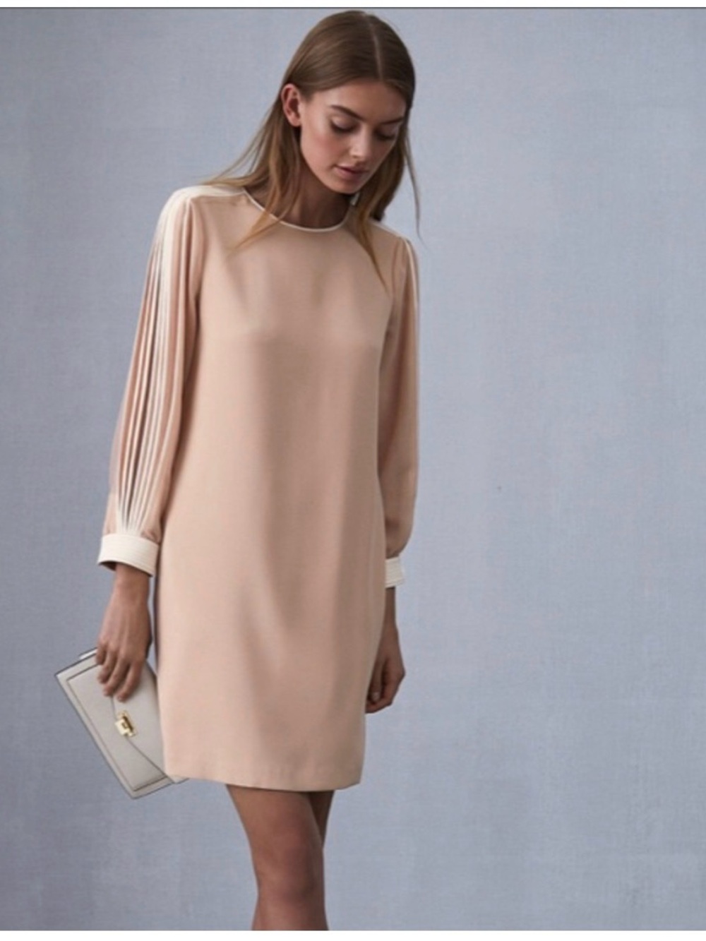 Reiss Women’s Blush Long Sleeve Shift Dress